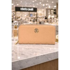 Roberto Cavalli Continental Zip Around Wallet - Beige